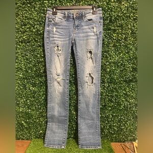 NWOT - 👖BKE Buckle Black Fit No 53 Straight Distressed Low Rise Jeans! PERFECT!